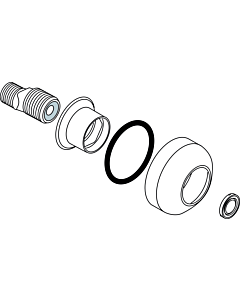 Ideal Standard S-Anschluß kpl., A960601AA, Chrom A960601AA